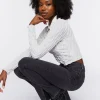 Textured Cropped Shirt