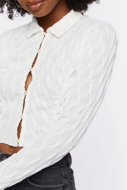 Textured Cropped Shirt
