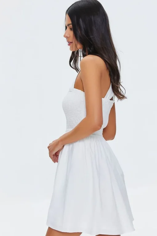 Tie-Back Smocked Mini Dress