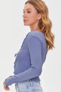 Tie-Front Ribbed Top