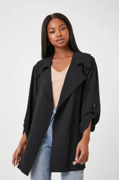 Tie-Waist Wrap Coat