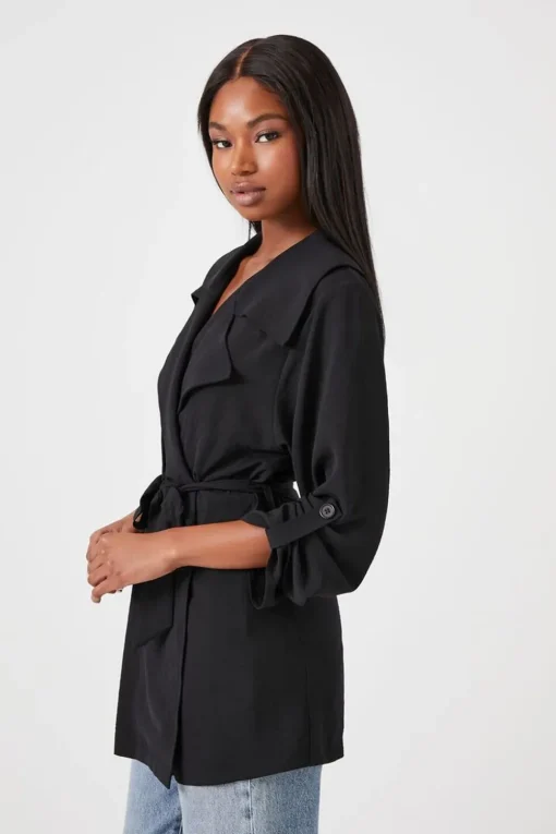 Tie-Waist Wrap Coat