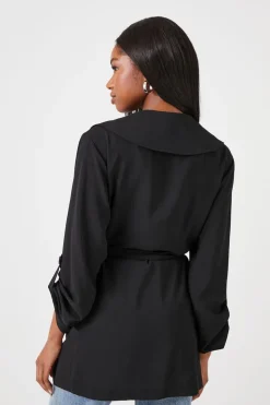 Tie-Waist Wrap Coat