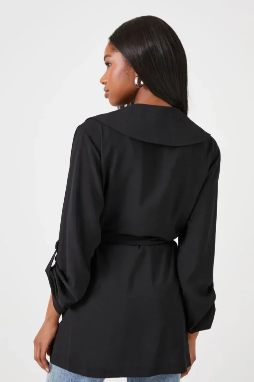 Tie-Waist Wrap Coat