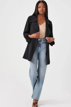 Tie-Waist Wrap Coat