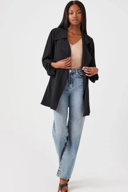 Tie-Waist Wrap Coat