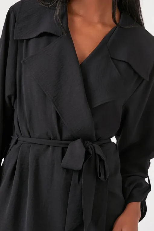 Tie-Waist Wrap Coat