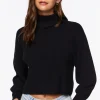 Tulip-Hem Turtleneck Sweater