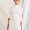 Tweed Drop-Waist Mini Skirt