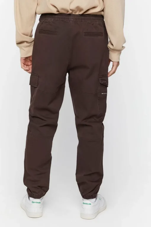 Twill Drawstring Cargo Joggers