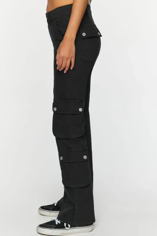 Twill Flare Cargo Pants