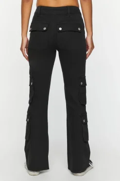 Twill Flare Cargo Pants