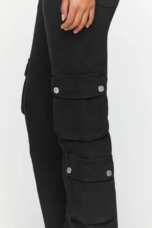 Twill Flare Cargo Pants