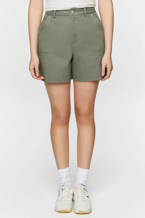 Twill Mid-Rise Bermuda Shorts