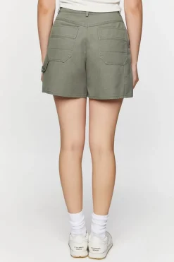 Twill Mid-Rise Bermuda Shorts