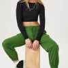 Twill Mid-Rise Cargo Joggers