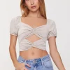 Twisted Cutout Crop Top