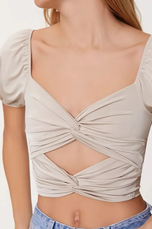 Twisted Cutout Crop Top