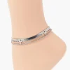 Upcycled Cross Chain Anklet Set