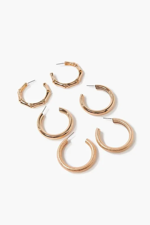 Upcycled Open-End Hoop Earring Set