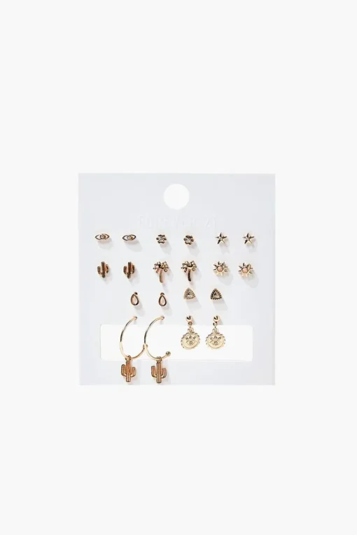 Variety Stud & Hoop Earring Set