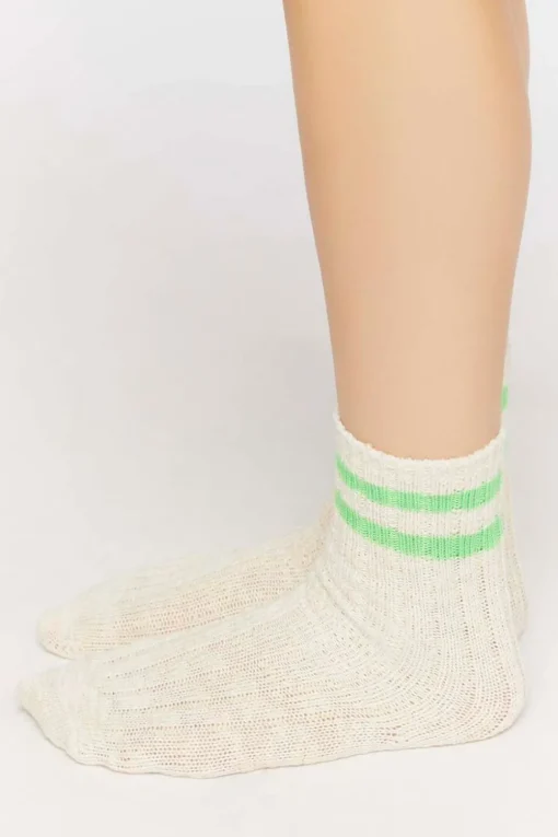 Varsity-Striped Crew Socks