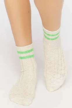 Varsity-Striped Crew Socks