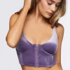 Velvet Hook-And-Eye Bra