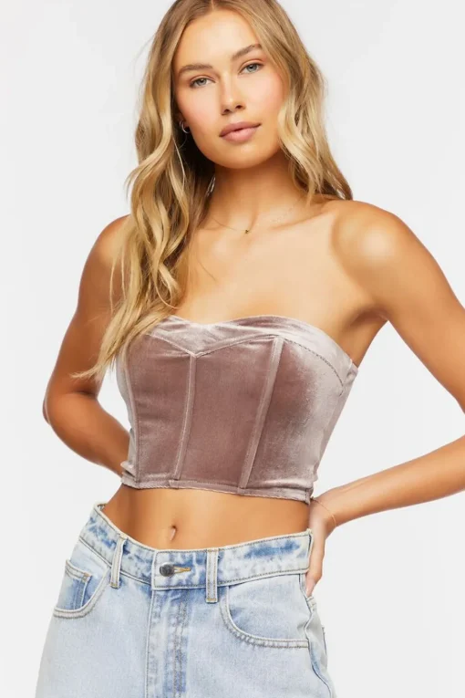 Velvet Sweetheart Tube Top