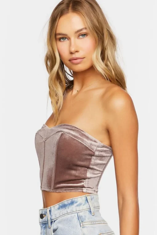Velvet Sweetheart Tube Top