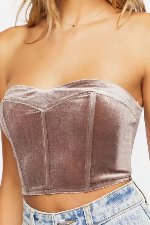 Velvet Sweetheart Tube Top