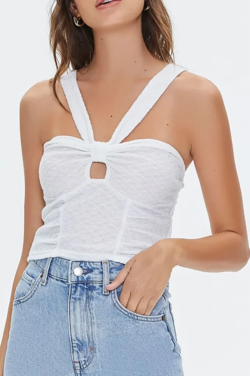 V-Strap Cutout Crop Top