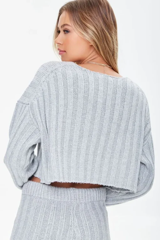 Wide-Ribbed Boxy Sweater