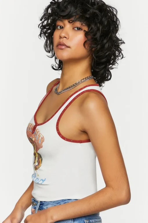Wild West Graphic Studded Tank Top
