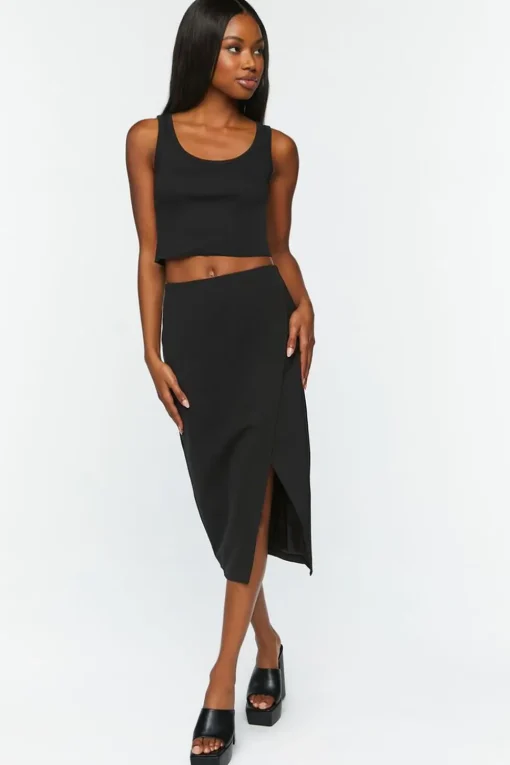 Wrap Midi Skirt