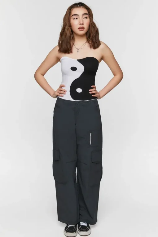Yin Yang Sweater-Knit Tube Top