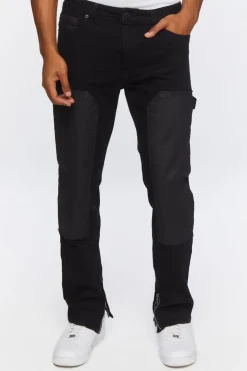 Zip-Hem Slim-Fit Jeans
